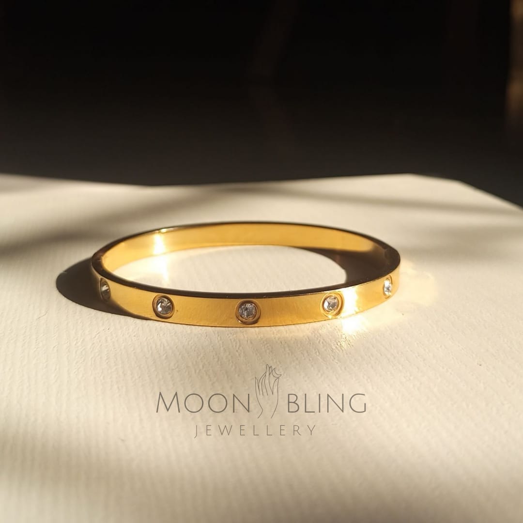 Golden Rhinestone Bangle