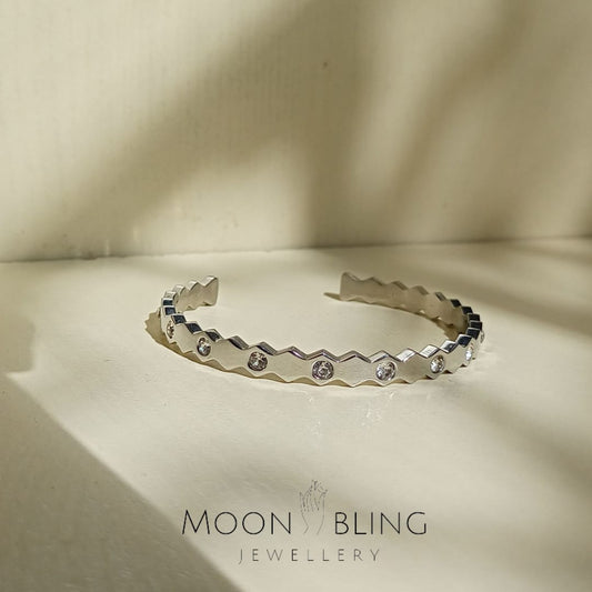 Silver Adjustable Bangle